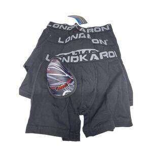 Brand New Londkaron Youth Boys Small Black Baseball Briefs With Cup 3 Pack